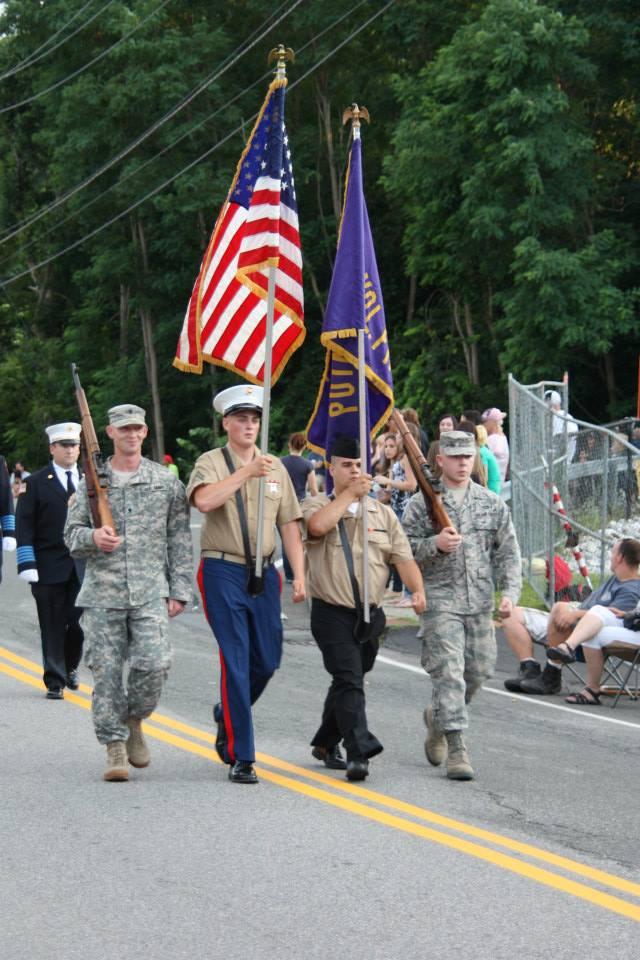 Military color guard. Brewster FD Parade 2013. Photo credit Jayne Silverblade.